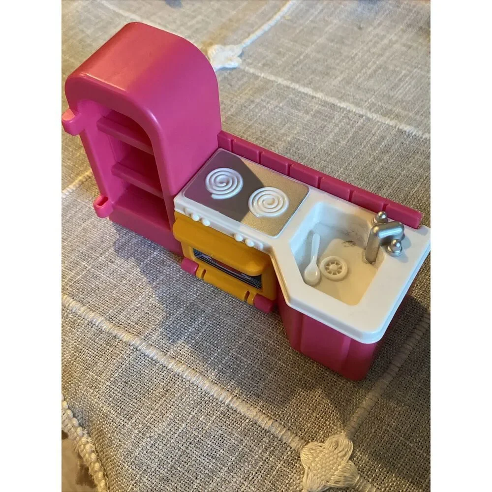 Fisher Price Loving Family My First Dollhouse Kitchen SINK STOVE FRIDGE NO DOOR